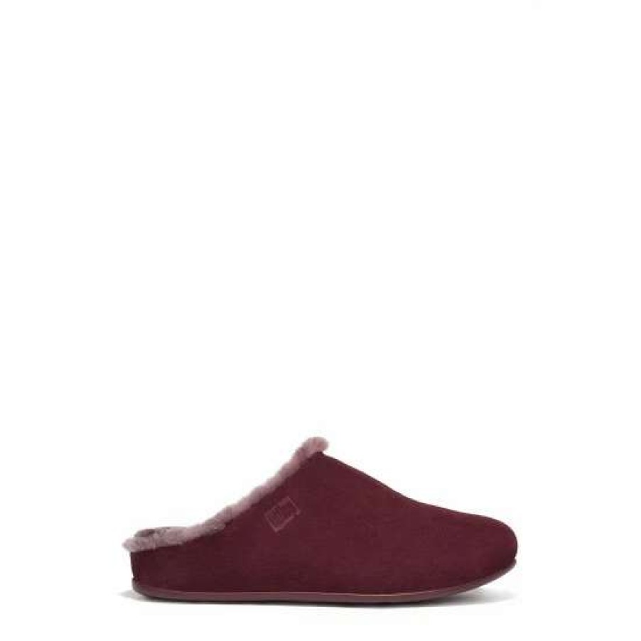 Slippers * | Fitflop Purple Chrissie Shearling Lined Suede Slippers