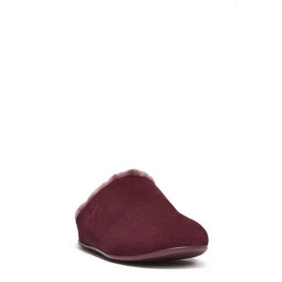 Slippers * | Fitflop Purple Chrissie Shearling Lined Suede Slippers