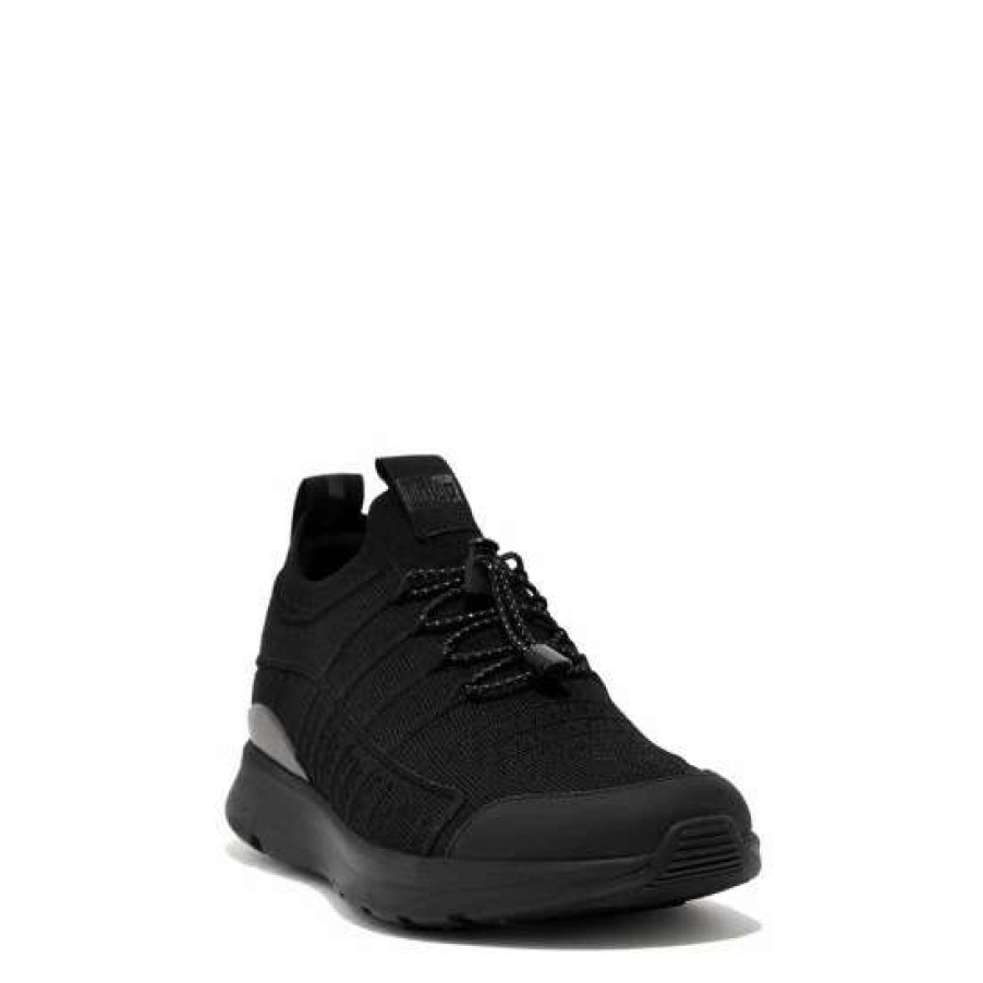 Trainers * | Fitflop Vitamin Metal Pop Knit Sports Black Trainers