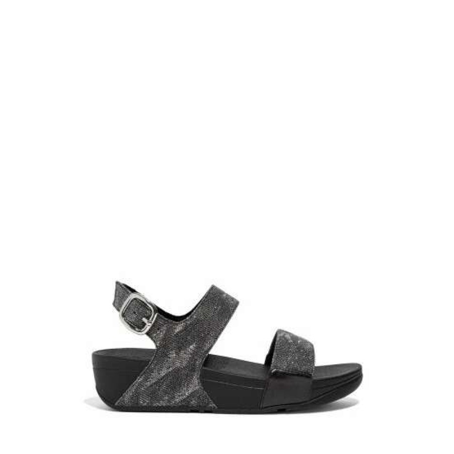 Sandals * | Fitflop Black Lulu Glitz Back-Strap Sandals