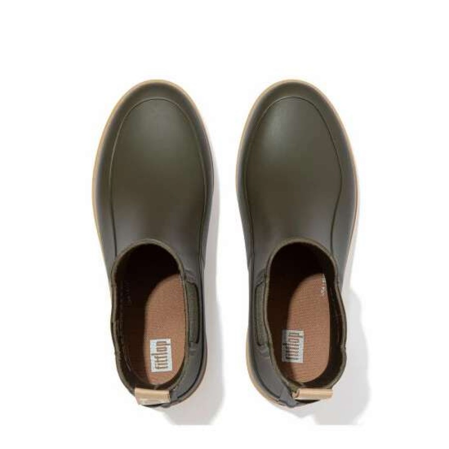 Boots * | Fitflop Green Wonderwelly Contrast-Sole Chelsea Boots