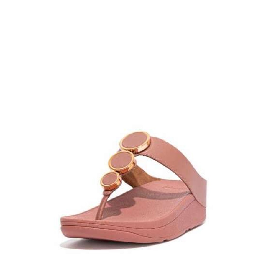 Sandals * | Fitflop Natural Halo Leather Toe-Post Sandals