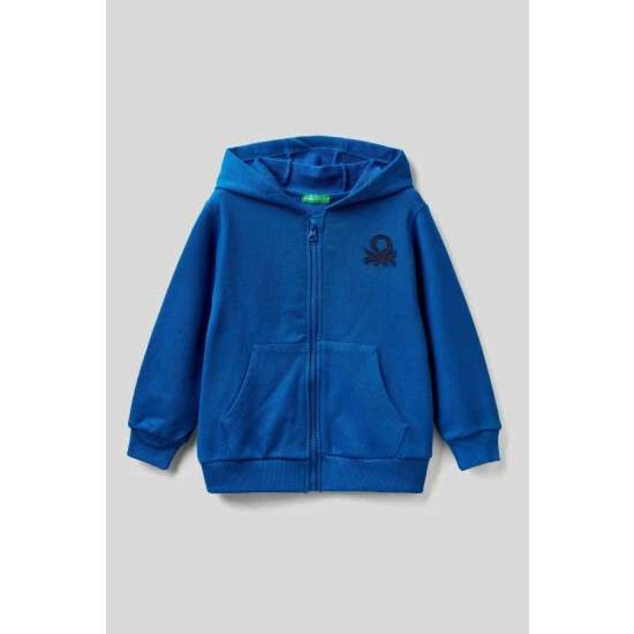 Hoodies * | Benetton Zip Through Hoodie