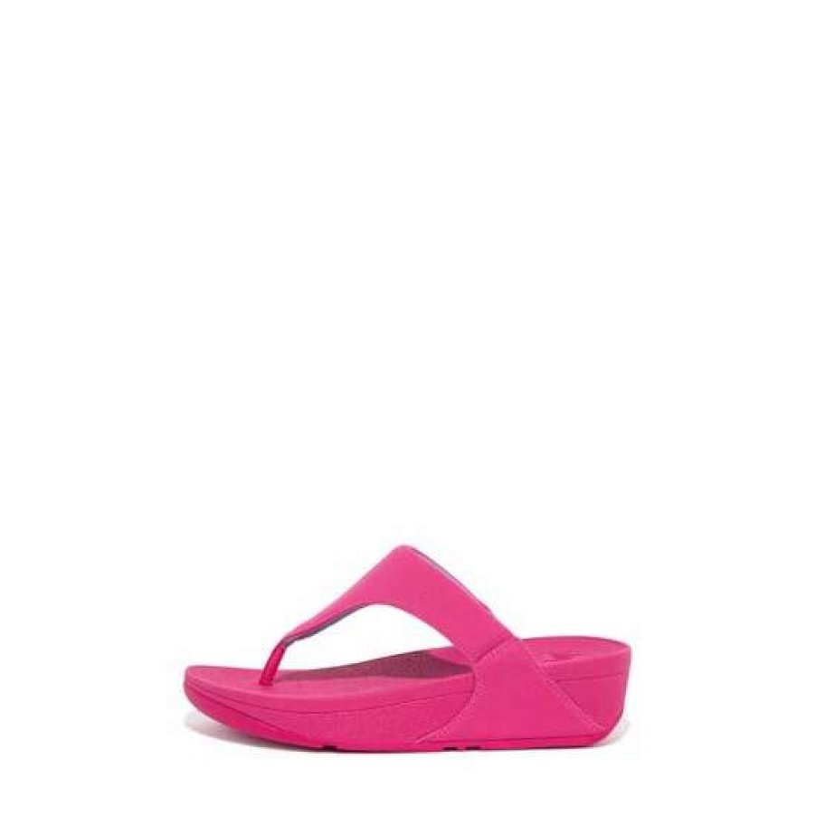 Sandals * | Fitflop Pink Lulu Water Resistant Toe Post Sandals