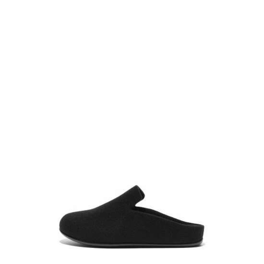 Slippers * | Fitflop Chrissie Ii Haus Black Felt Slippers