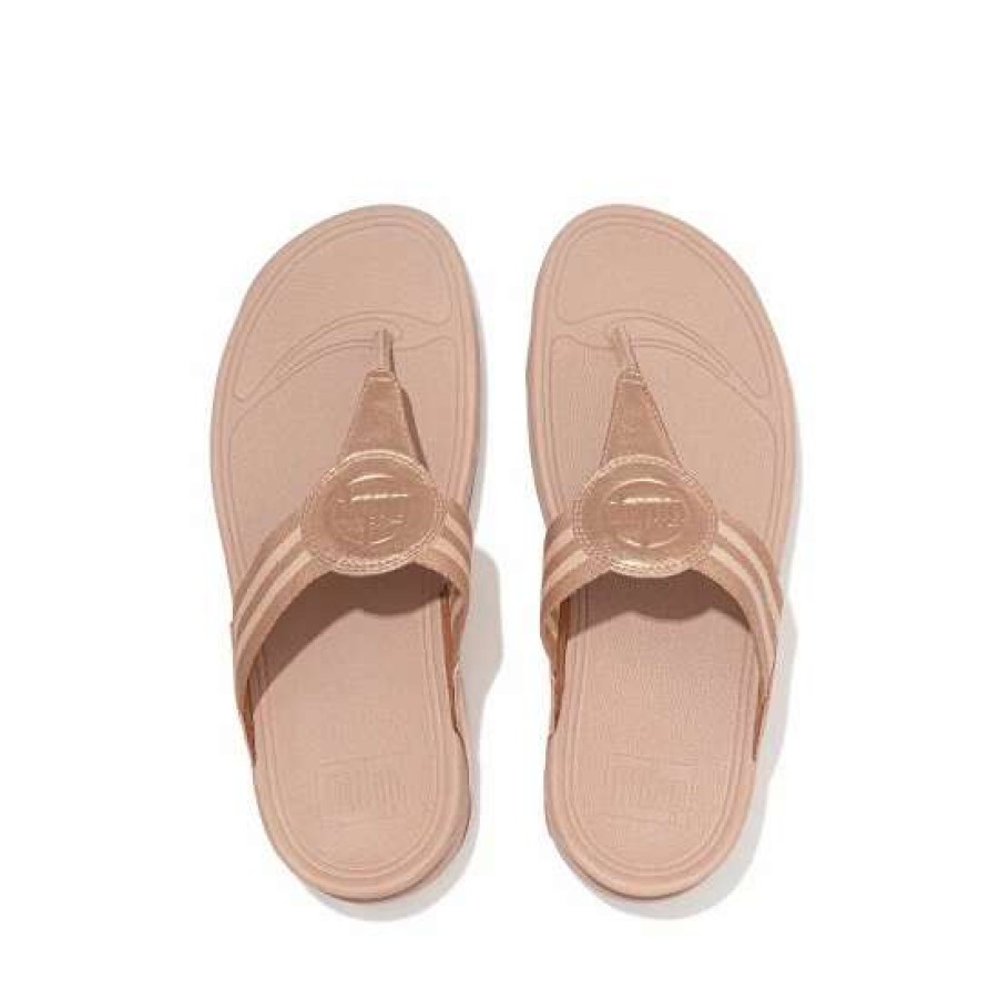 Sandals * | Fitflop Walkstar Webbing Toe Post Natural Sandals